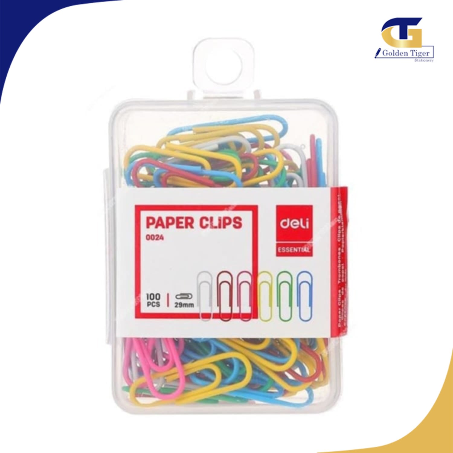 Paper Clip Color 0024 (pcs) (Size 29mm) Golden Tiger Stationery Store