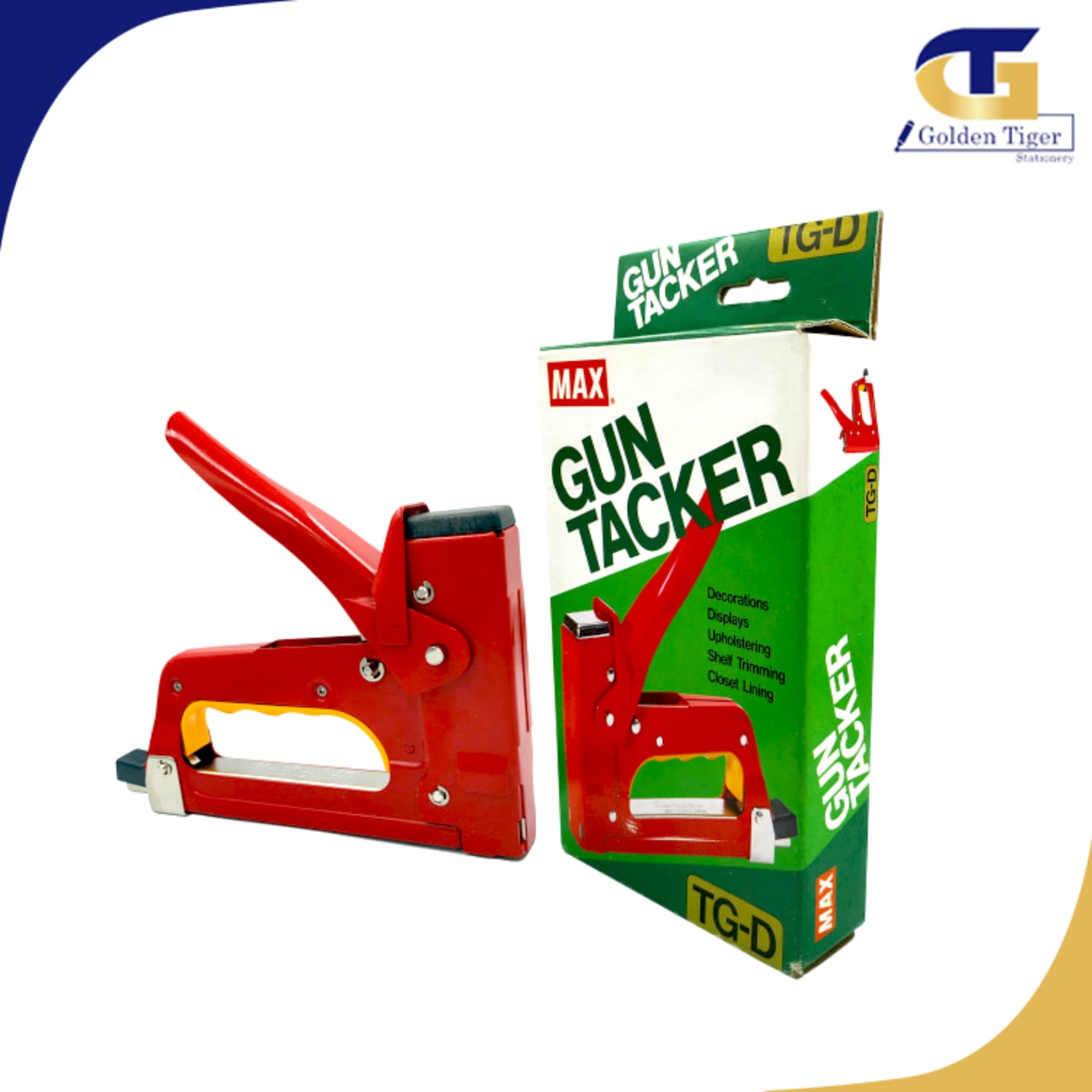 Stapler Gun Tacker (Max TGD) (24/6 To 23/17) Golden Tiger Stationery