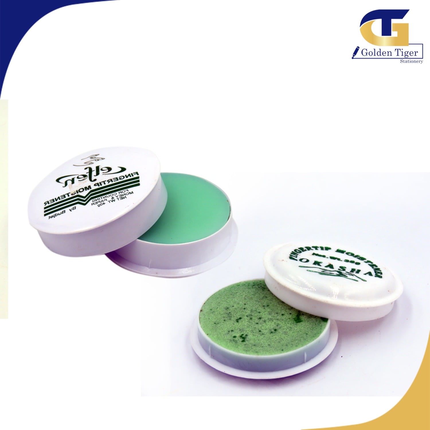 Elfen Finger Tip Moistener ( ငွေရည်ဆီခွက် ) Golden Tiger Stationery Store