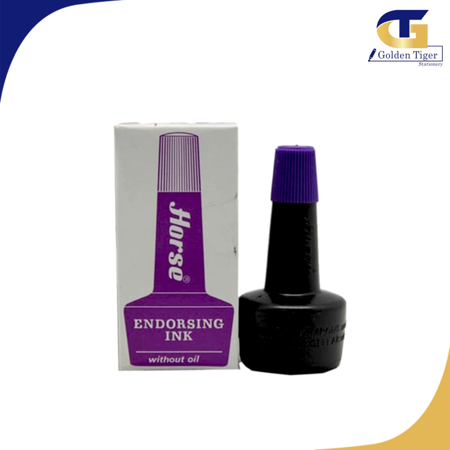 Horse Stamp Pad REFILL INK Violet ( Pcs ) Golden Tiger Stationery Store