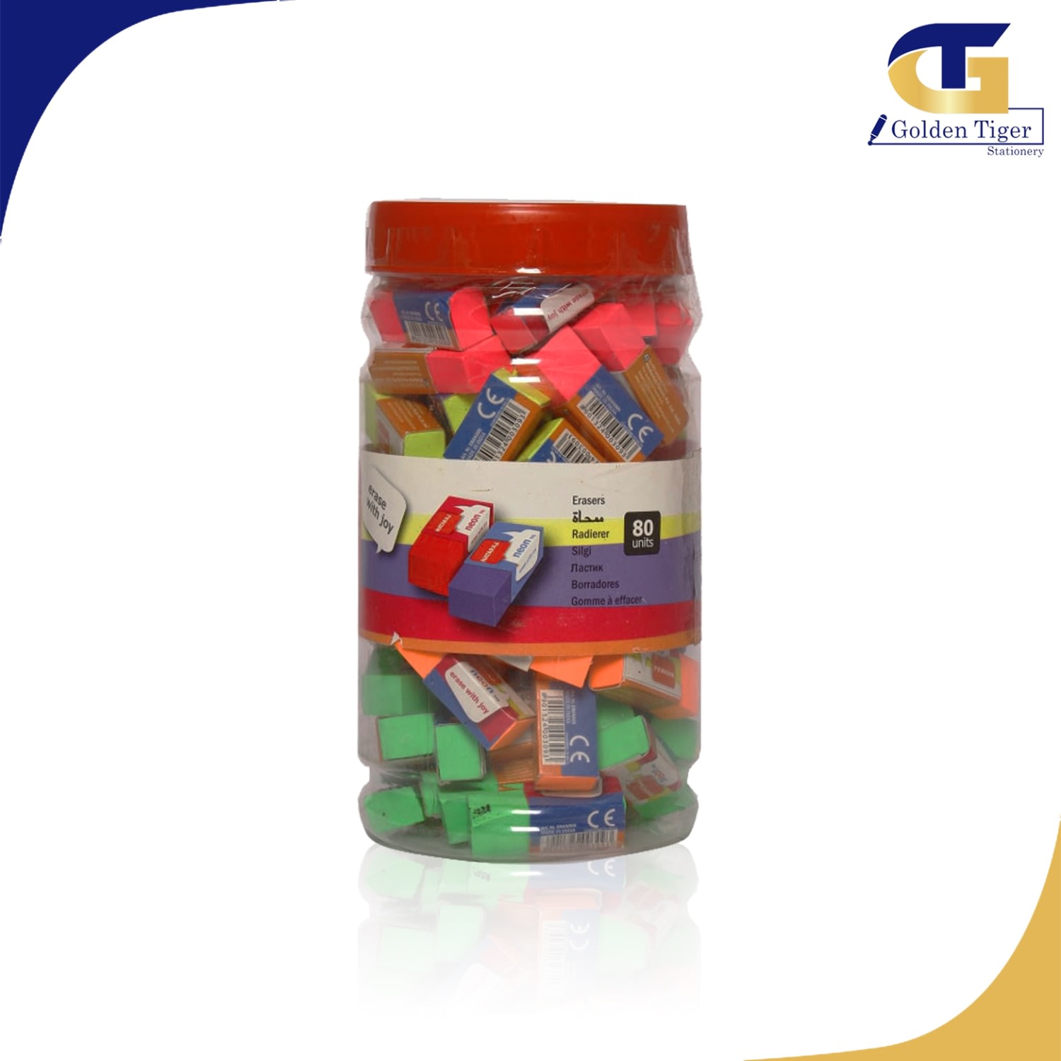 Nataraj Eraser 80pcs/Box Golden Tiger Stationery Store