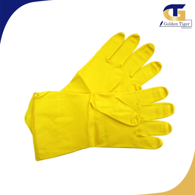 Glove Plastic (Yellow)( ရာဘာ လက်အိတ်အဝါ )