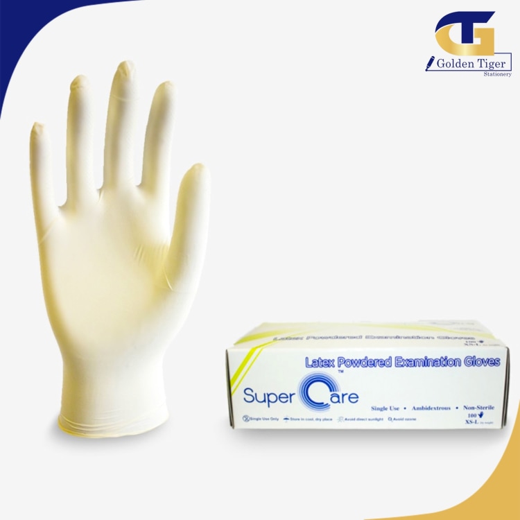Super Care Latex Glove Medium ( 100pcs )