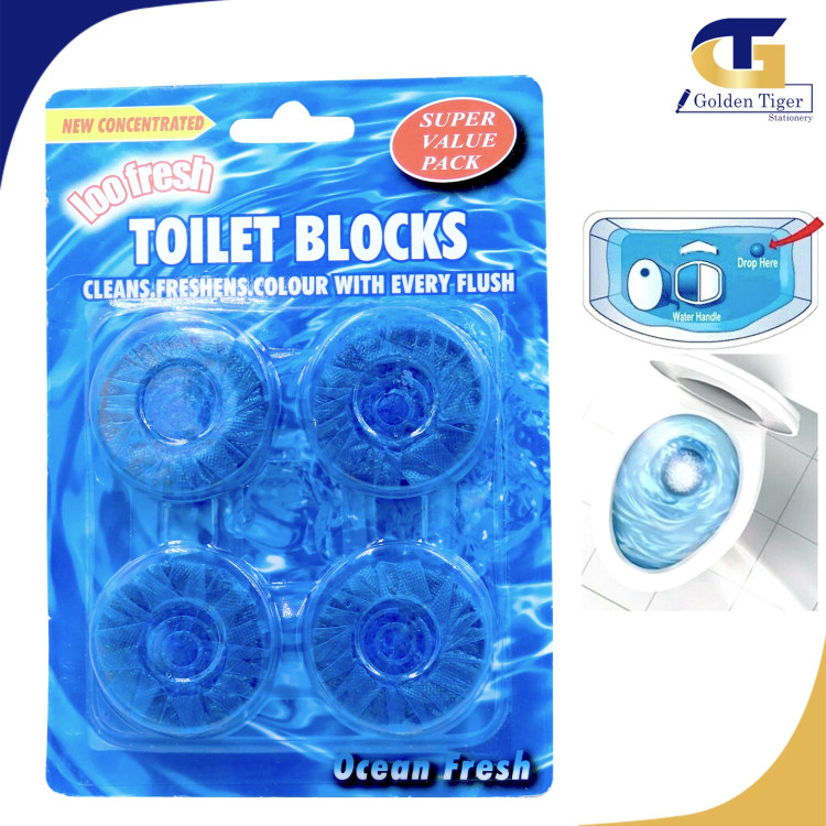 Toilet Cleaner  blue Block TL 0075 ( ရေပြာခဲ  ) 4pcs