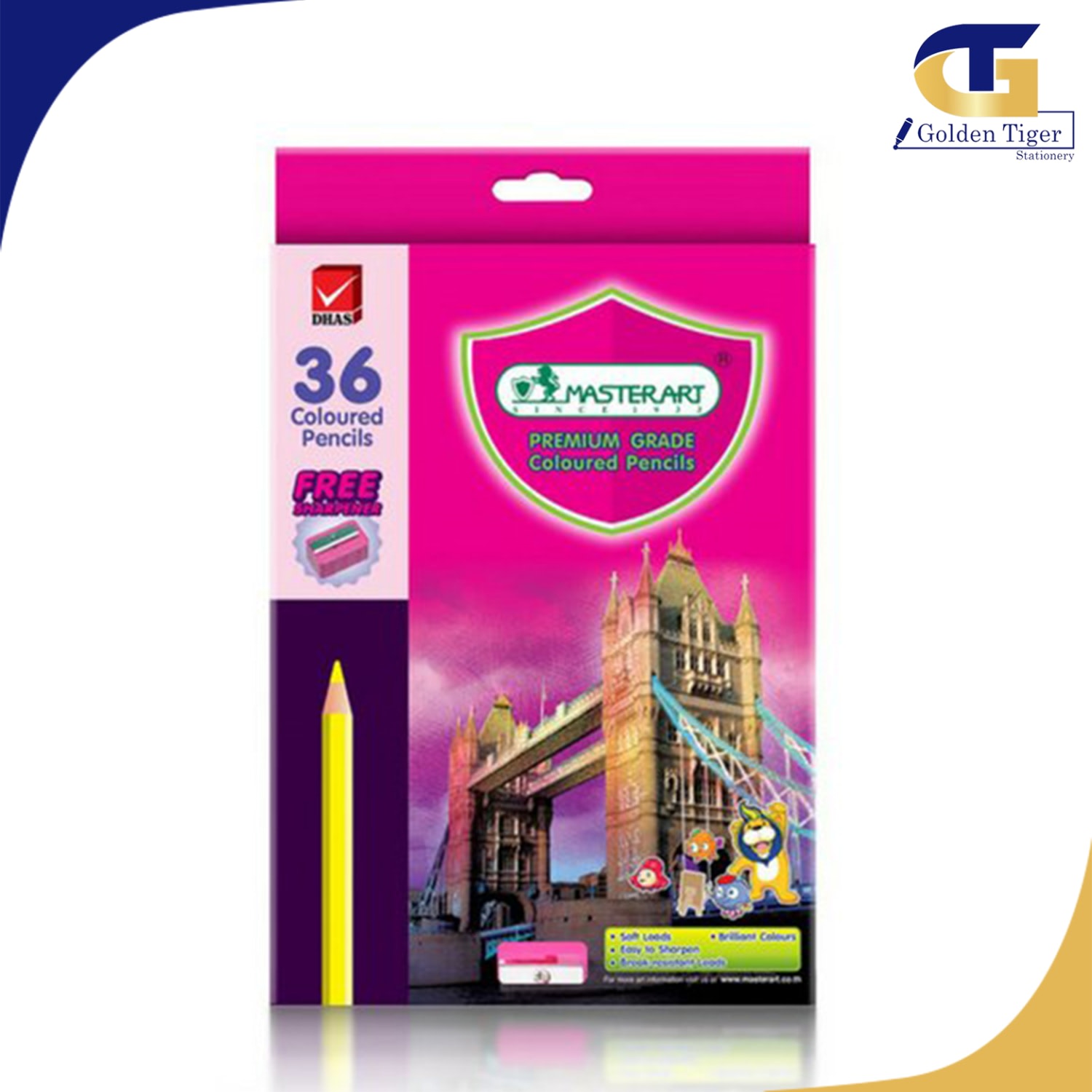 Master Art Color Pencil 36colors Golden Tiger Stationery Store