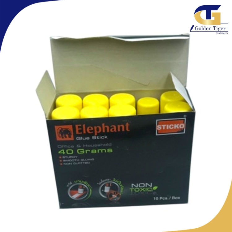 Elephant Glue Stick  40G (10PCS/BOX)ကော်တောင့်
