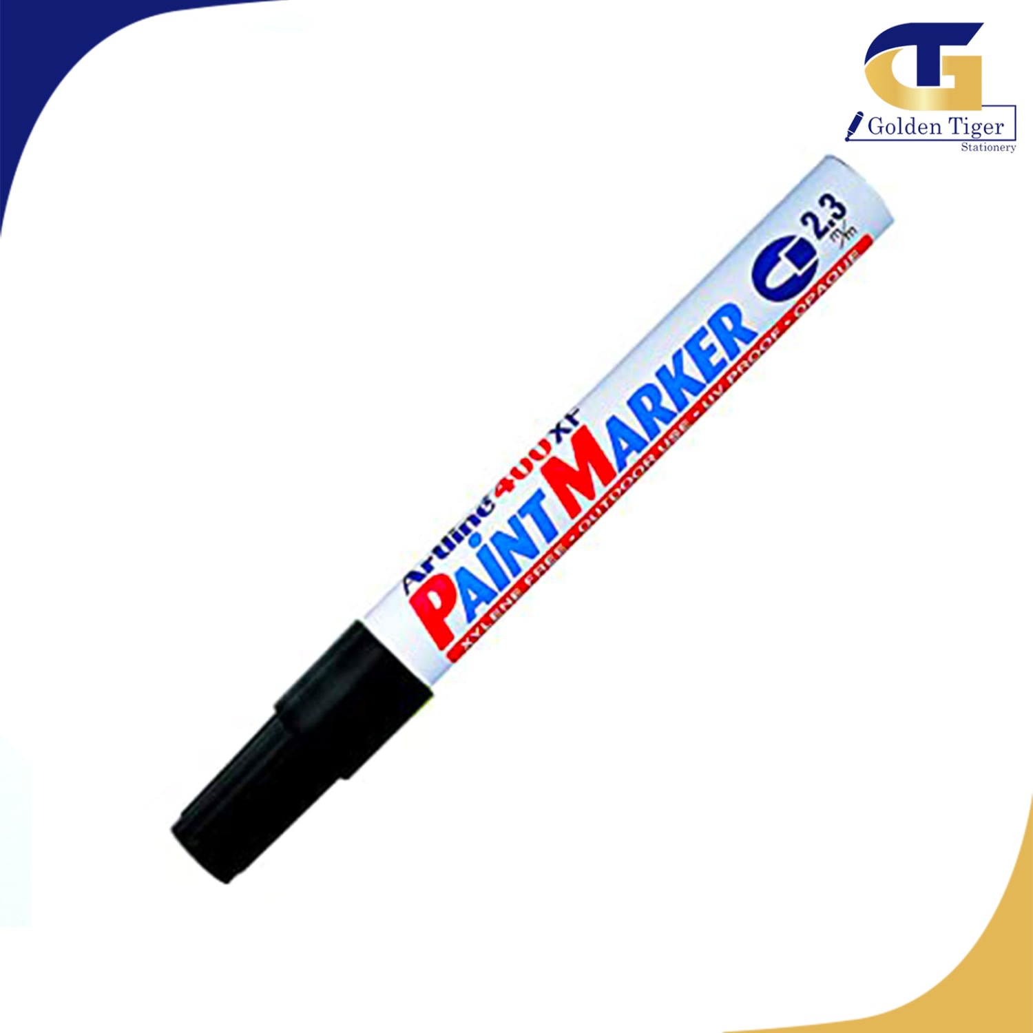 Artline Paint Marker Black ( 400XF / 2.3mm Tip) Golden Tiger