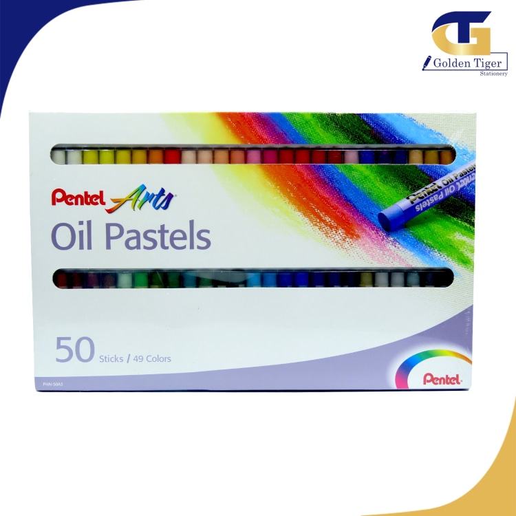 Pentel Oil Pastels  PHN 50As (50 stick ,49 Colors)