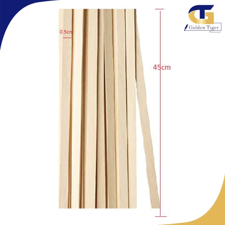 Wood stick Long Brown 10pcs (0.5x45cm)