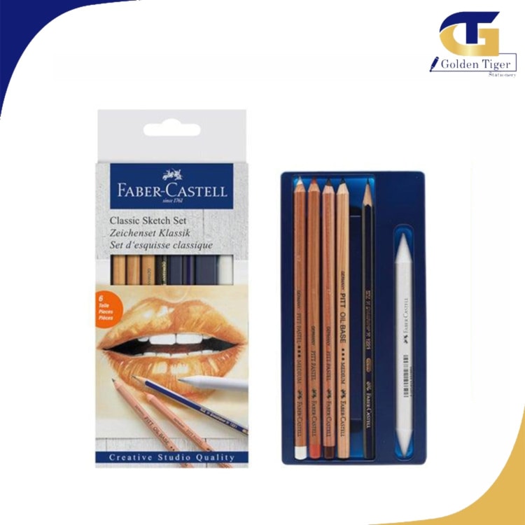 Faber Castell Sketch Pencil Set AG 114004 including paper stump