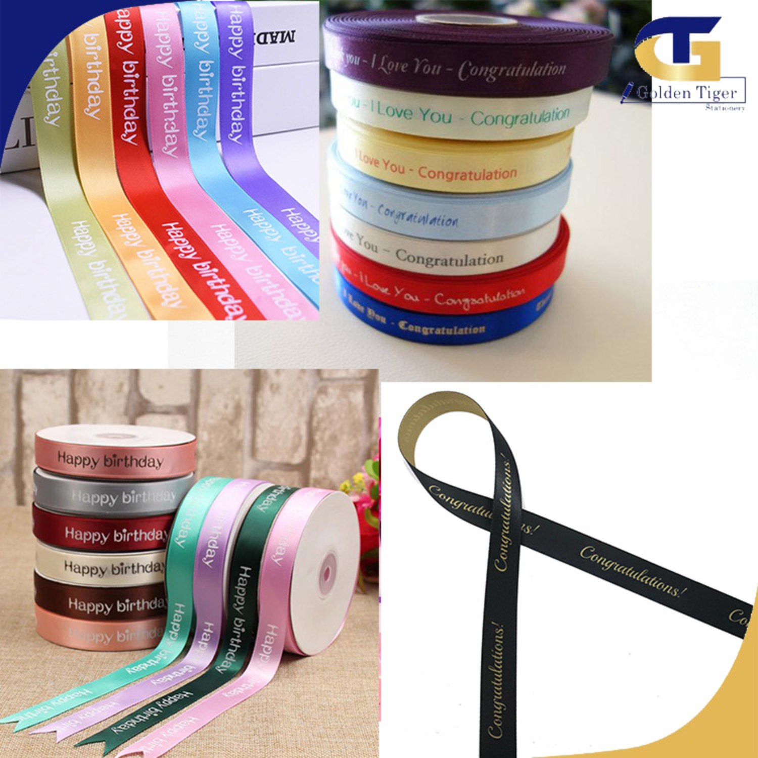 Printed Ribbon 1inch | Golden Tiger Stationery Store