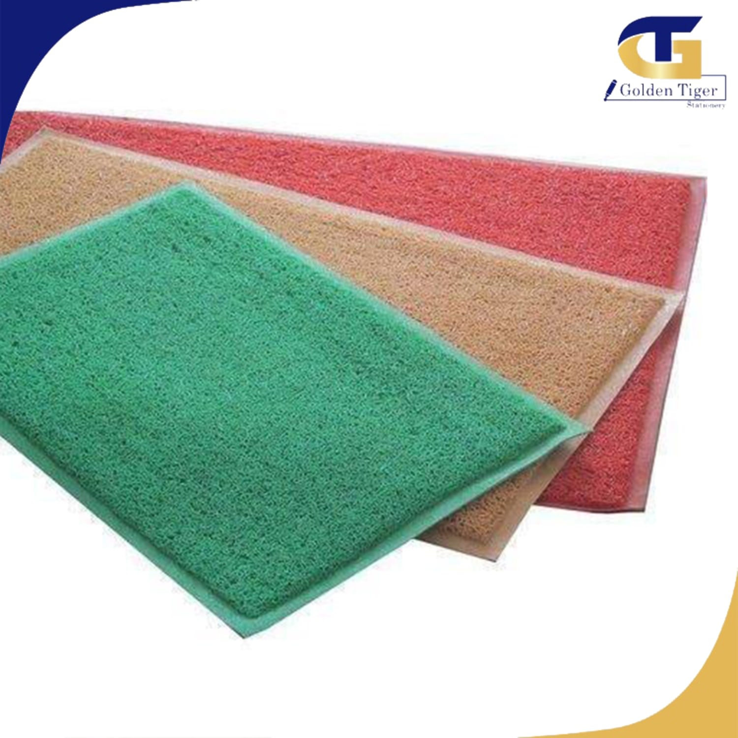 Door Mat Plastic (ဒီဇိုင်းပါ) (Size 31"x23") (All Design) | Golden