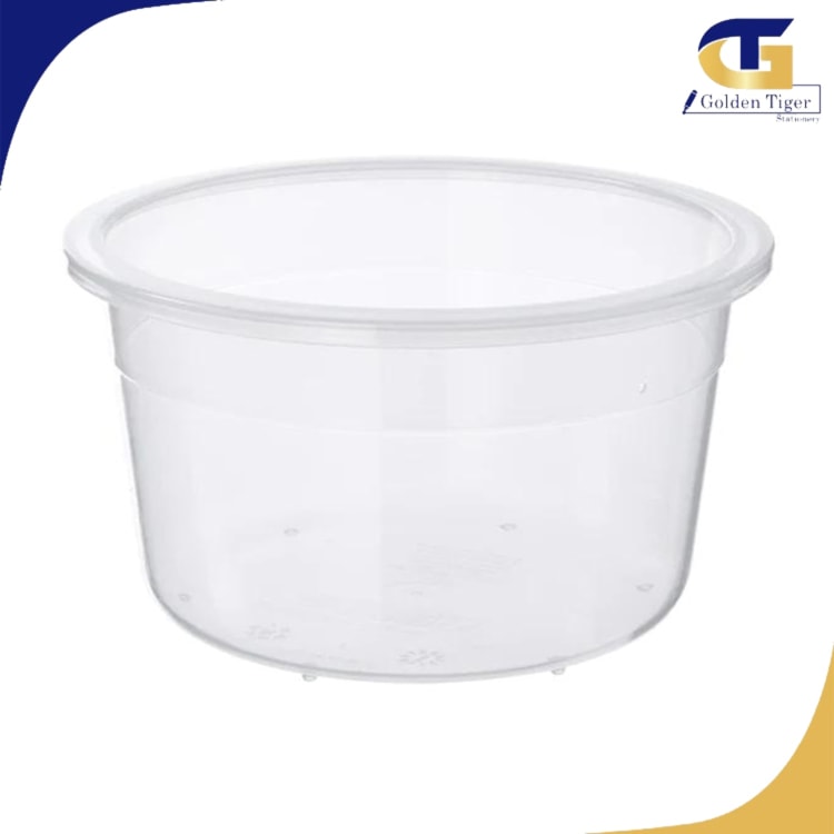 Food container plastic (အဖုံးပါအဝိုင်း)10pcs/pack 1000ml size