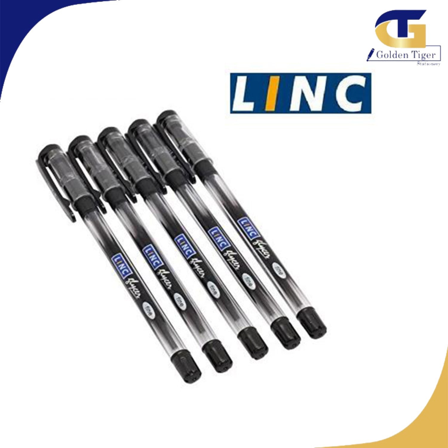 Linc Glycer Ballpen 3pcs Blue  Golden Tiger Stationery Store