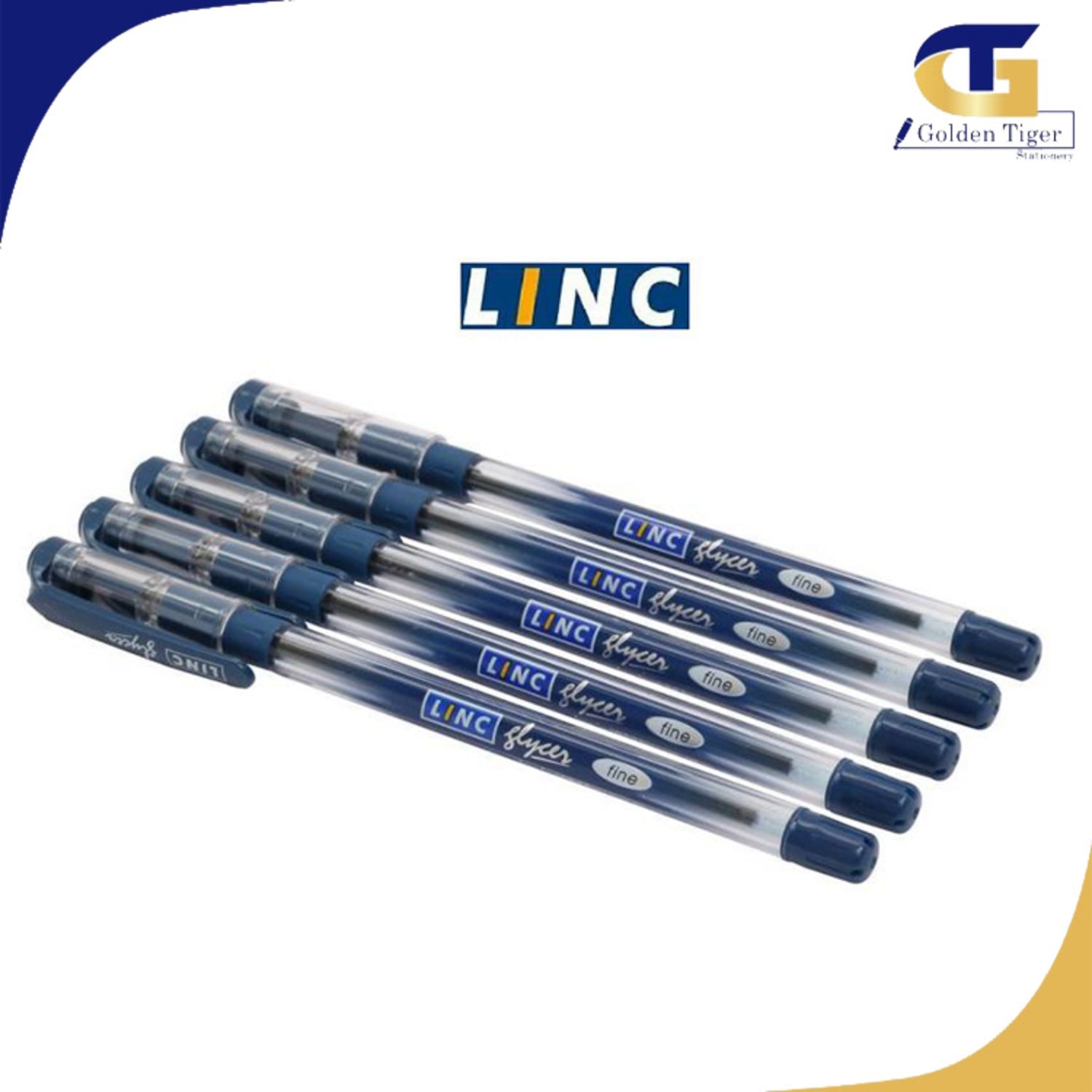 Linc Glycer Ballpen 3pcs Blue  Golden Tiger Stationery Store