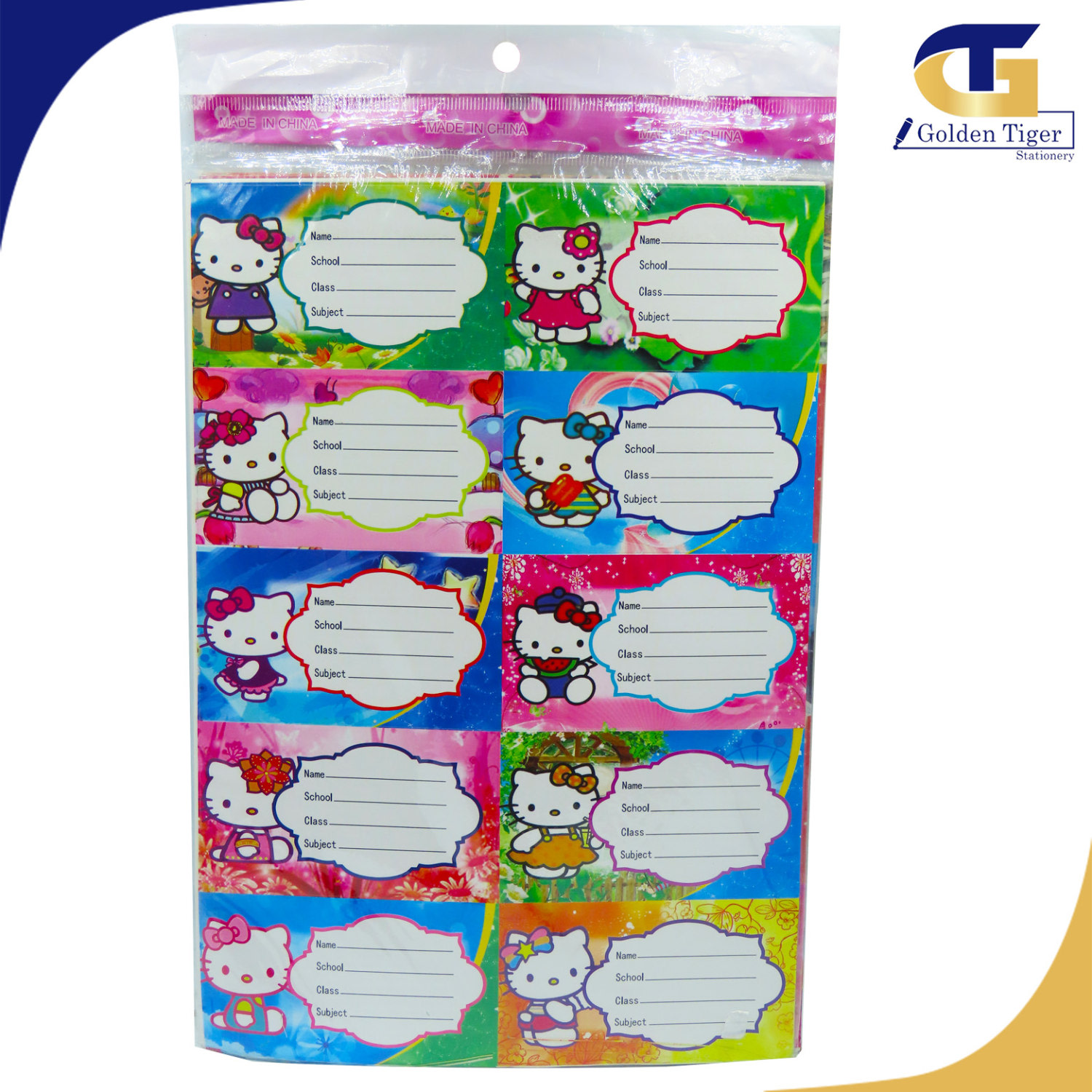 Name sticker paper(10pcs) | Golden Tiger Stationery Store