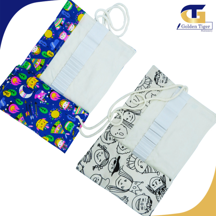 Multi Brush set pouch Floral and stripe design