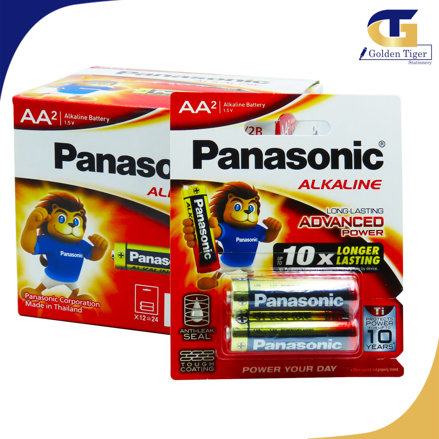 Panasonic Battery Alkaline , AA ( Box / 12 card ) | Golden Tiger ...