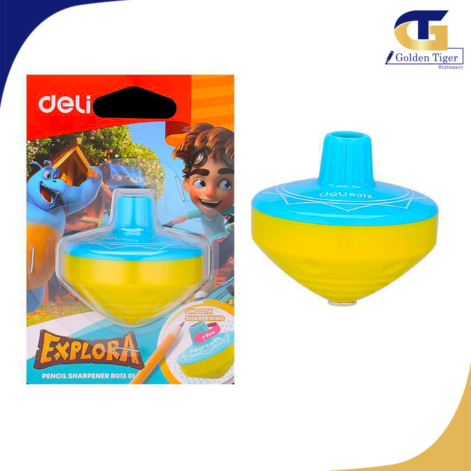 Deli Pencil Sharpener Card R101301 Golden Tiger Stationery Store