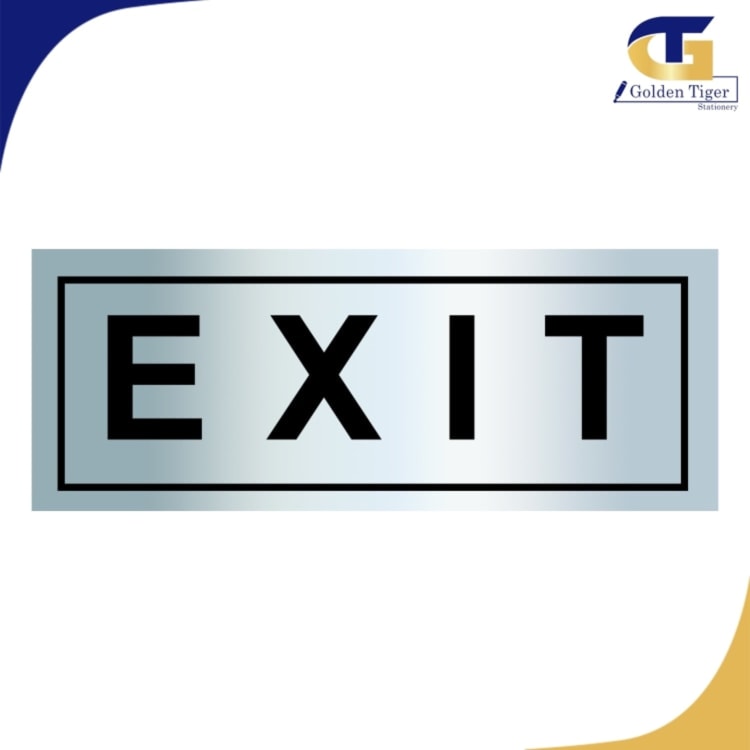 neat Sign Sticker metal EXIT 7x2inch