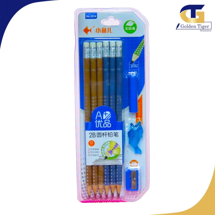 Pencil Dotted with holder/sharpener