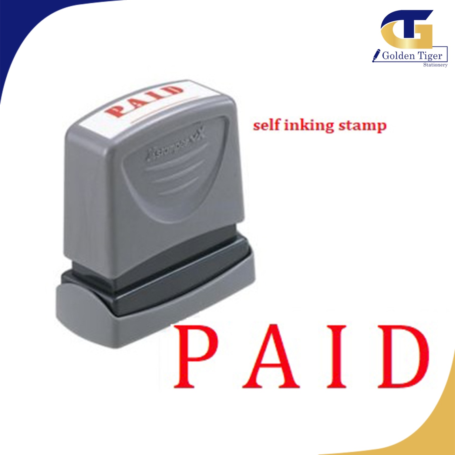 Xstamper Auto Ink PAID Golden Tiger Stationery Store