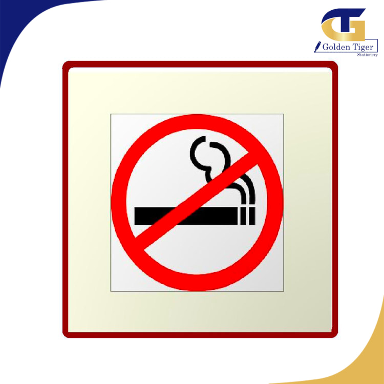 No Smoking Symbol Sticker 4x4inch