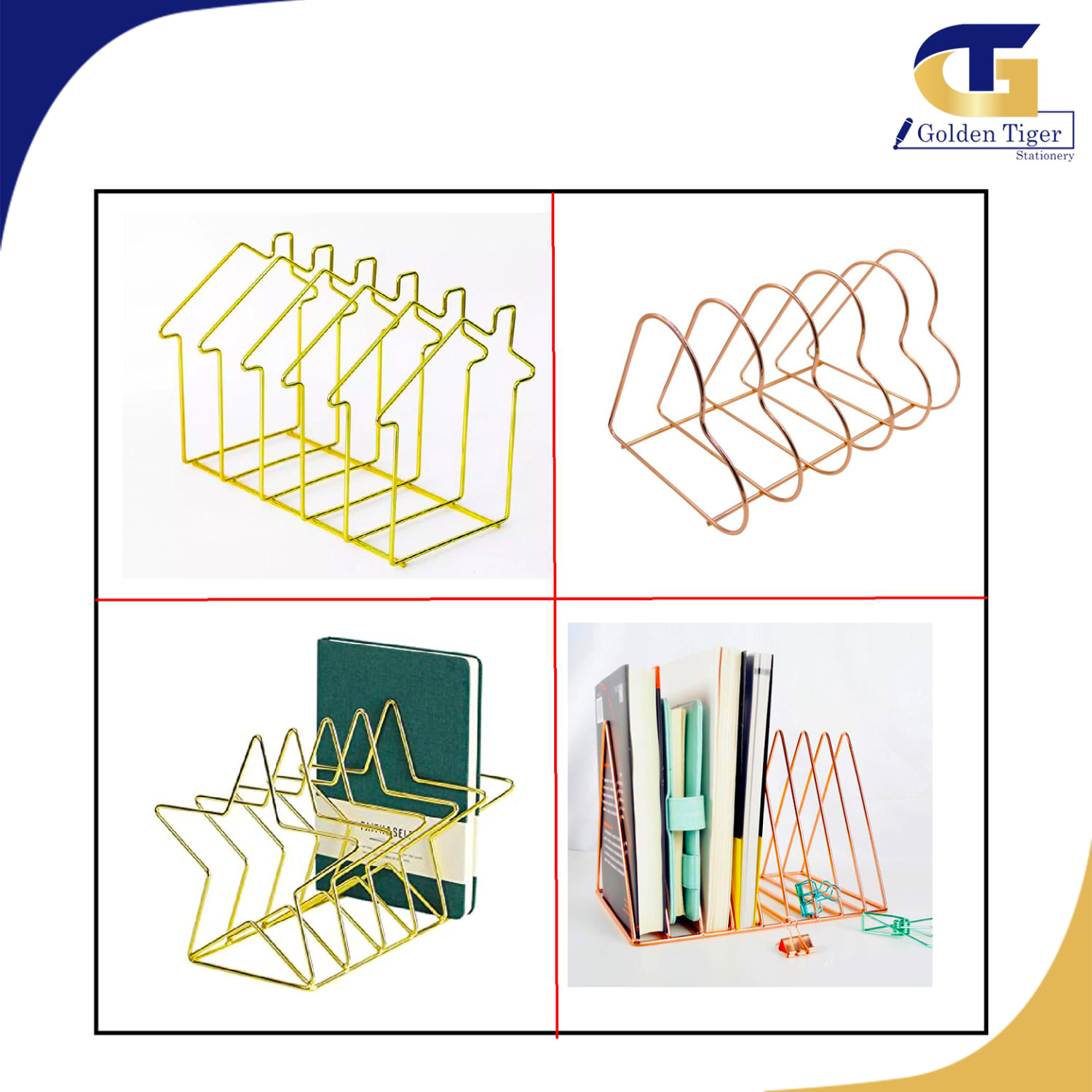 Book Stand Wire (3951,3952,3953) Golden Tiger Stationery Store