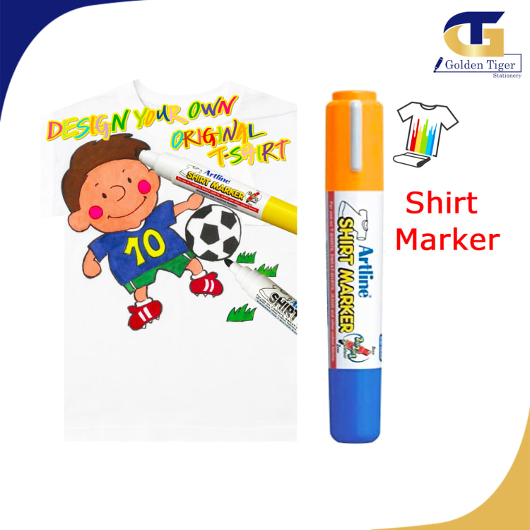 ARTLINE T Shirt Marker Pen 2mm Tip ( double side Orange and Blue )