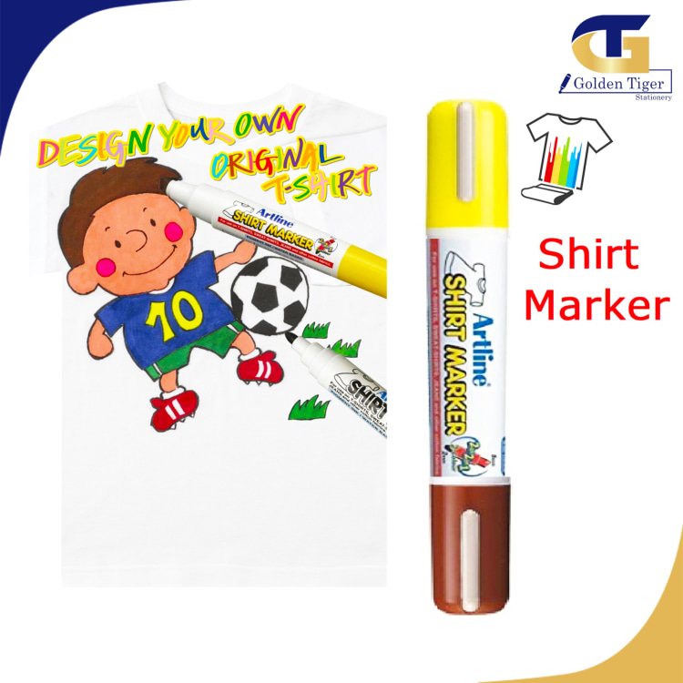 ARTLINE T Shirt Marker Pen 2mm Tip ( double Yellow and Brown )