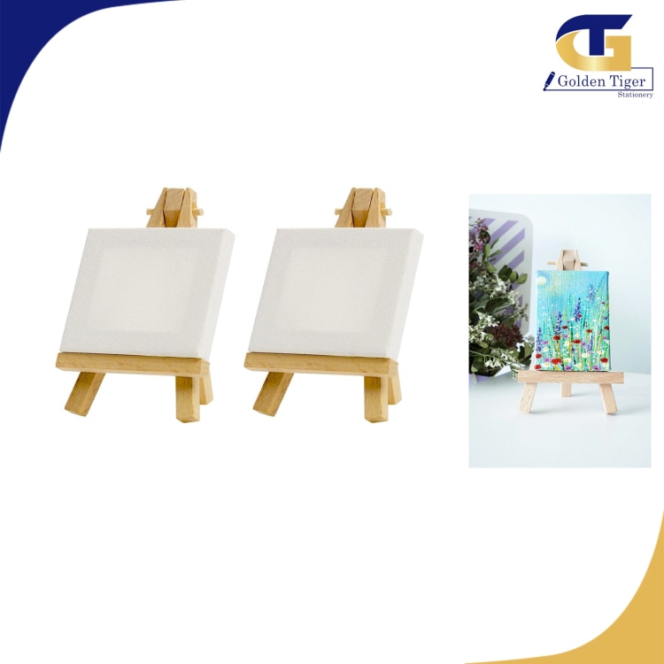 China Mini Easel and Canvas ( 8cm x 8cm )