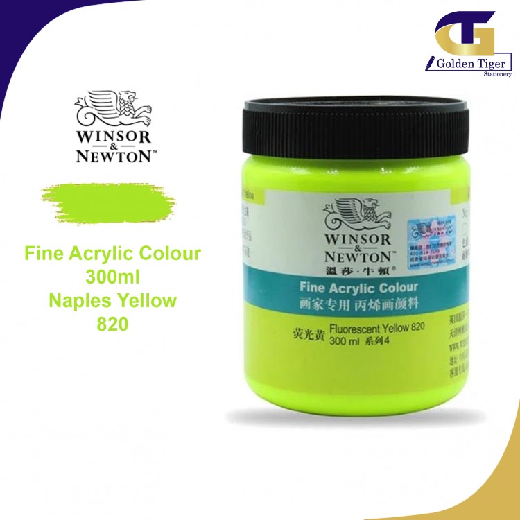 WINSOR NEWTON Acrylic Color 300ML 820 Fluorescent Yellow