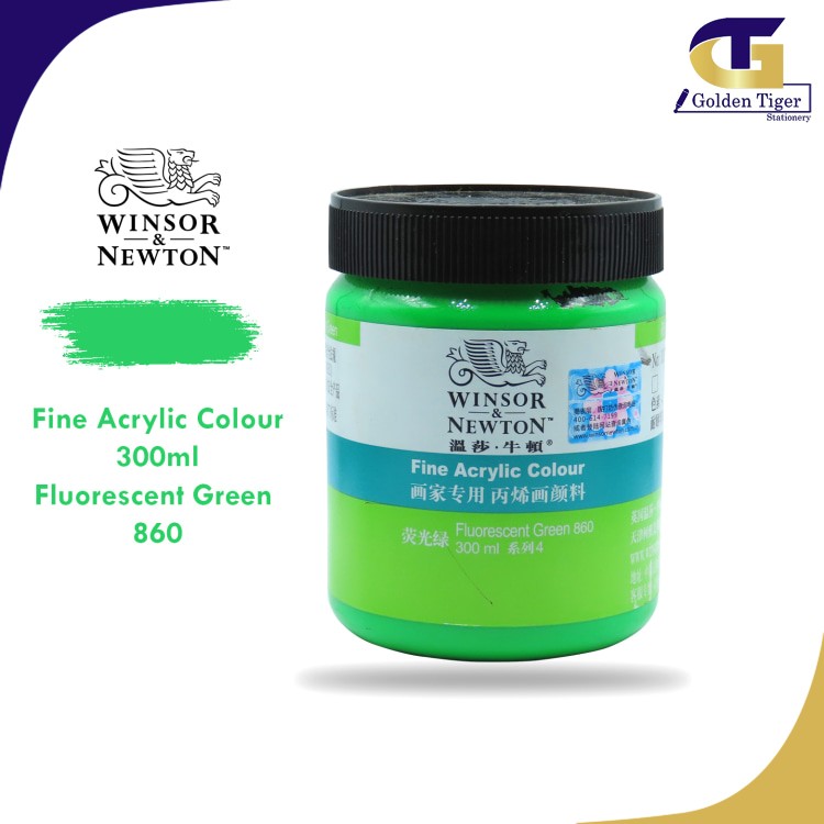 WINSOR NEWTON Acrylic Color 300ML Fluorescent Green 860