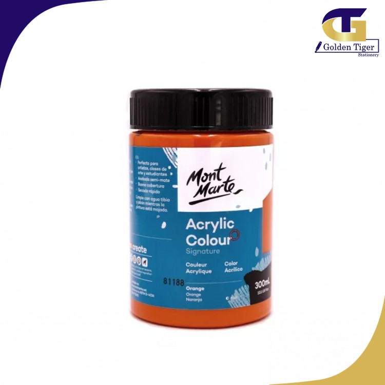 Mont Marte Acrylic Colour 300ml -Orange