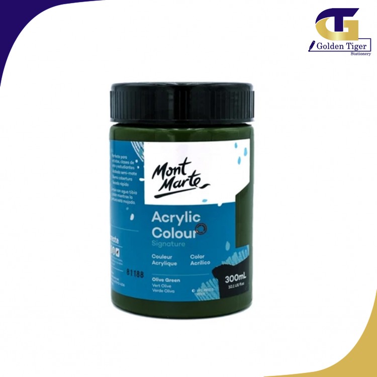 Mont Marte Acrylic Colour 300ml - Olive Green
