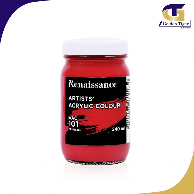 Renaissance Acrylic  Color 240ml (BT 101 Crimson)
