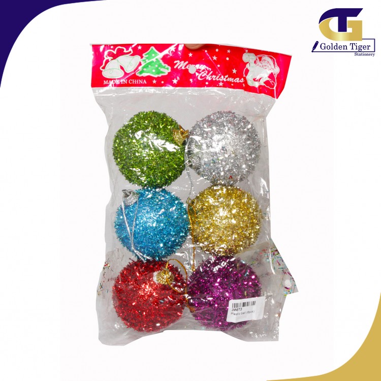 Christmas Accessories Coloring Ball 6 pcs(25-6cm)