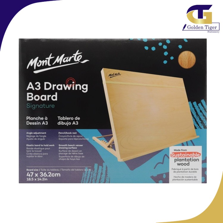 Mont Marte M Drawing Board A3 With Elastic  Band (A0034)
