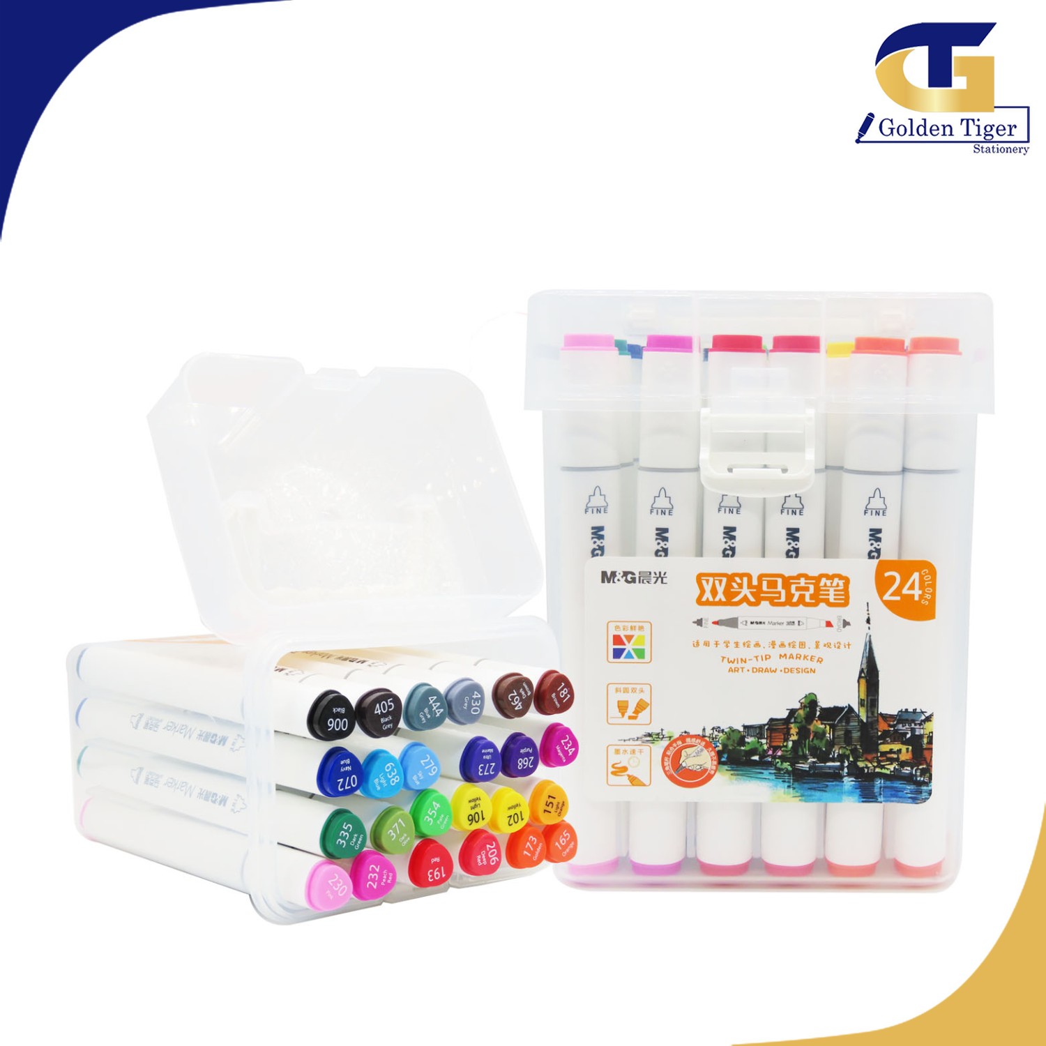MG Twin Tip Marker 0901 Soft Pen (24pcs) 0901 | Golden Tiger Stationery ...