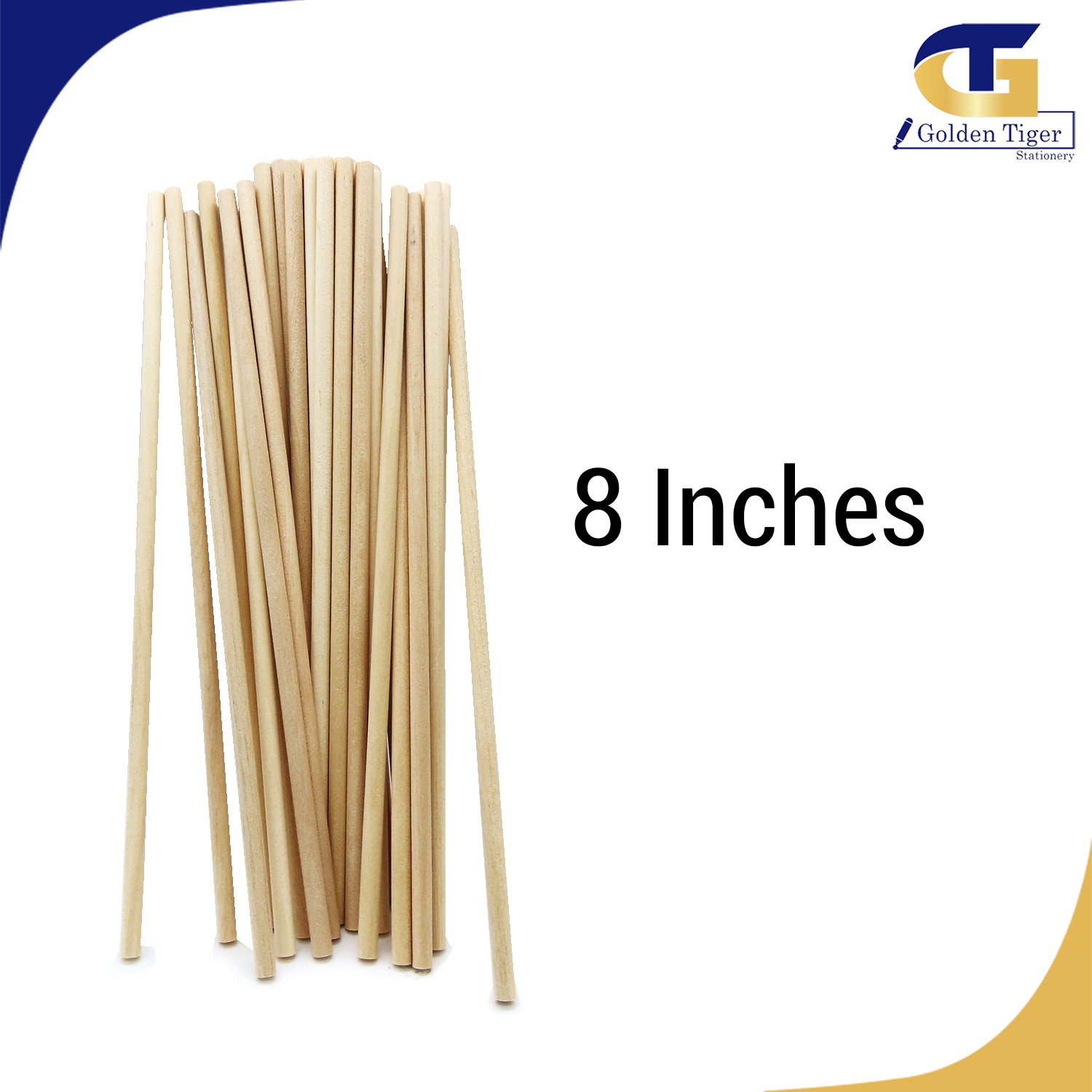 Candy Stick Round Brown 20cm ( 50 pcs ) Golden Tiger Stationery Store