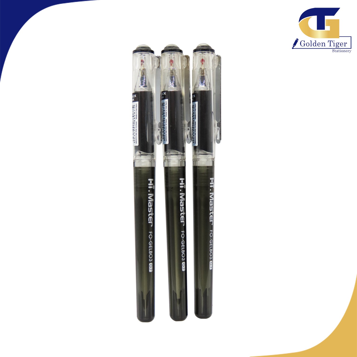 Flex Office Ball Pen Hi.Master 0.7 Black Golden Tiger Stationery Store