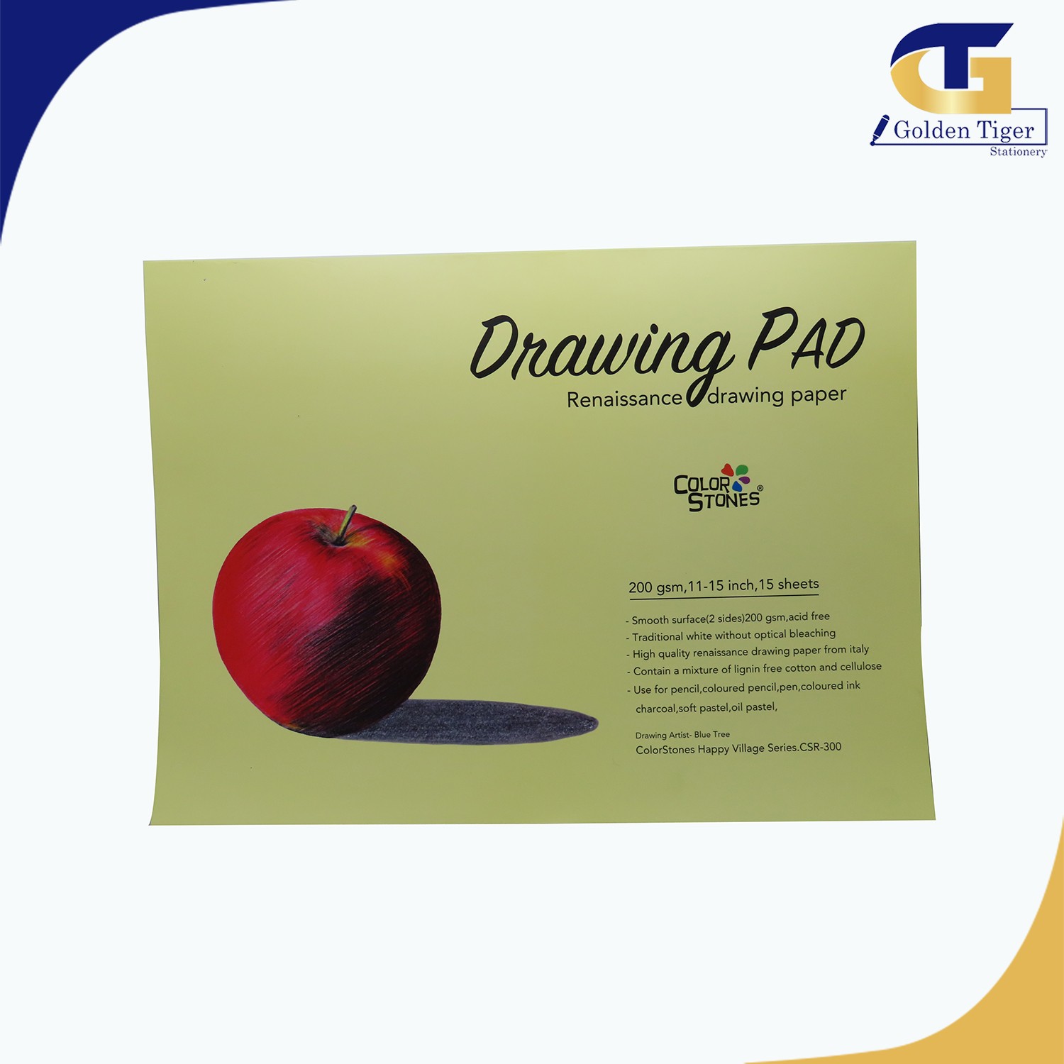 Color Stones Drawing Pad CSR-300 200g 11-15inch 15sheets | Golden Tiger ...