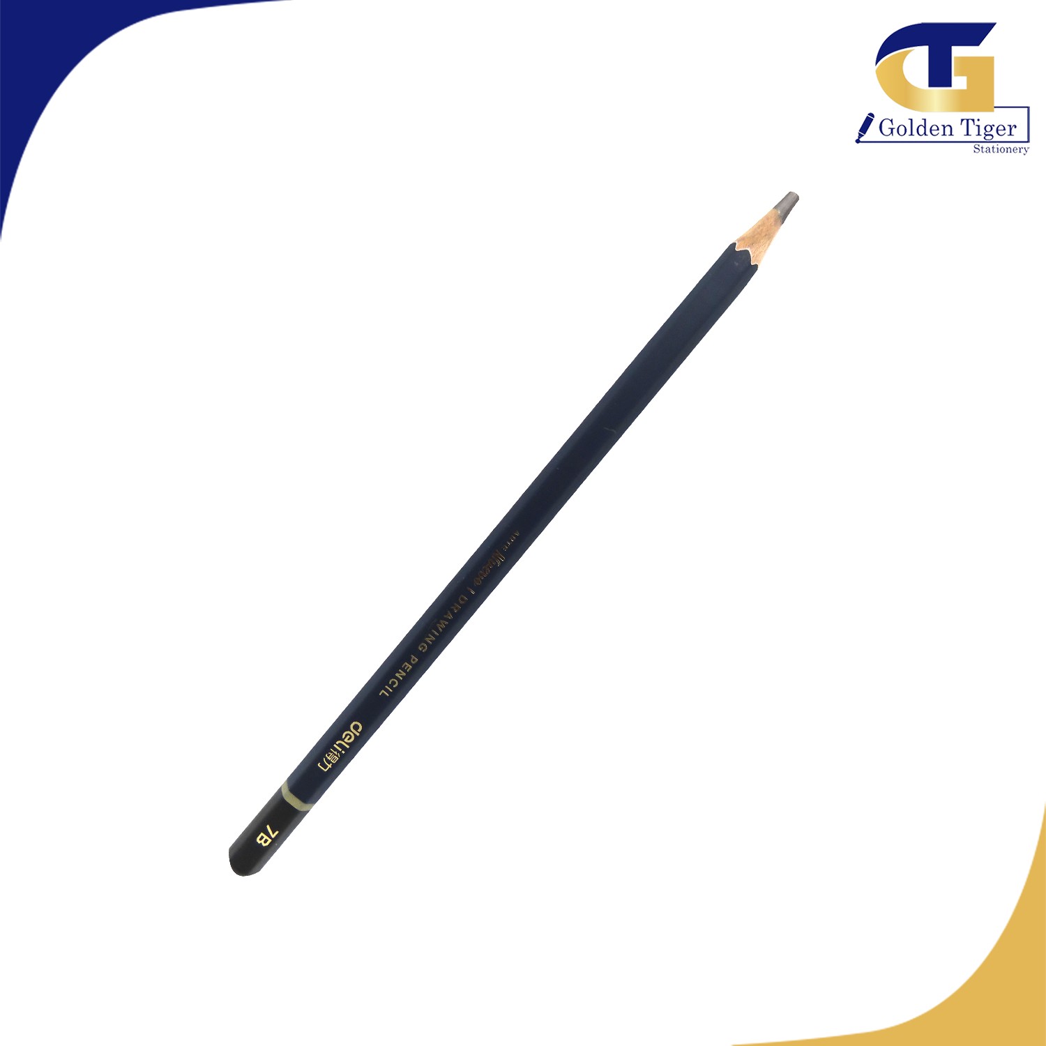 Deli Drawing Pencil 7B Golden Tiger Stationery Store