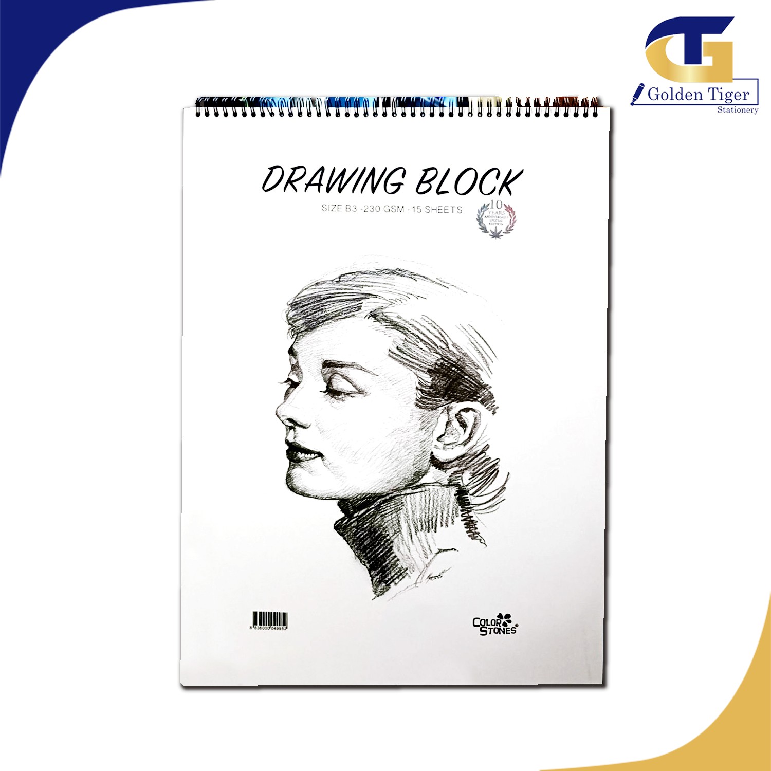 Color Stones Drawing Block B3 230g 15sheets CSB500 Golden Tiger