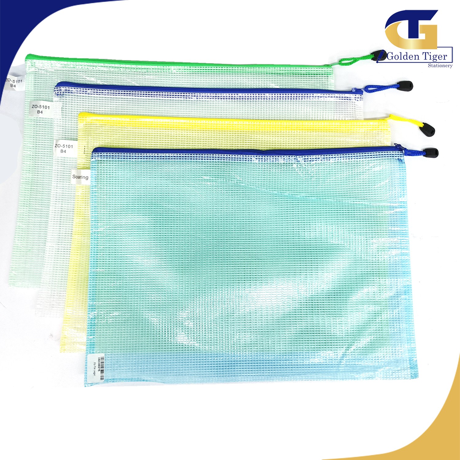 Zip file Legal( ပိုက်ကွက် ) (10pcs/pkt) | Golden Tiger Stationery Store