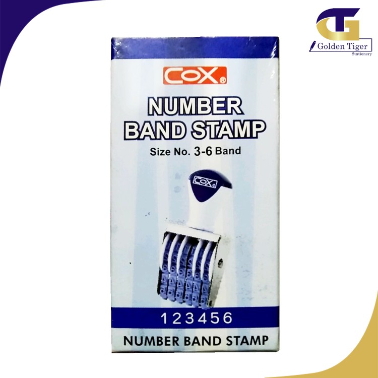 Cox Number Band Stamp No 3-6