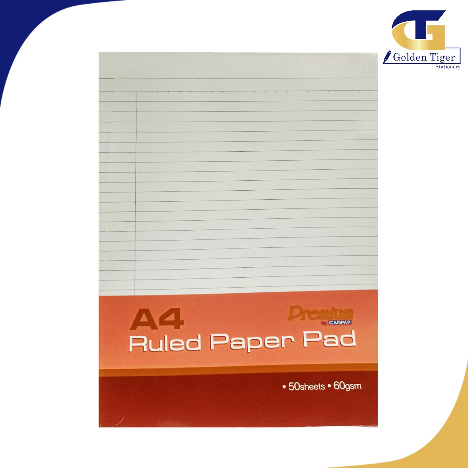 Campap Ruled Paper Pad CA3417 60g 50 sheets Golden Tiger Stationery Store
