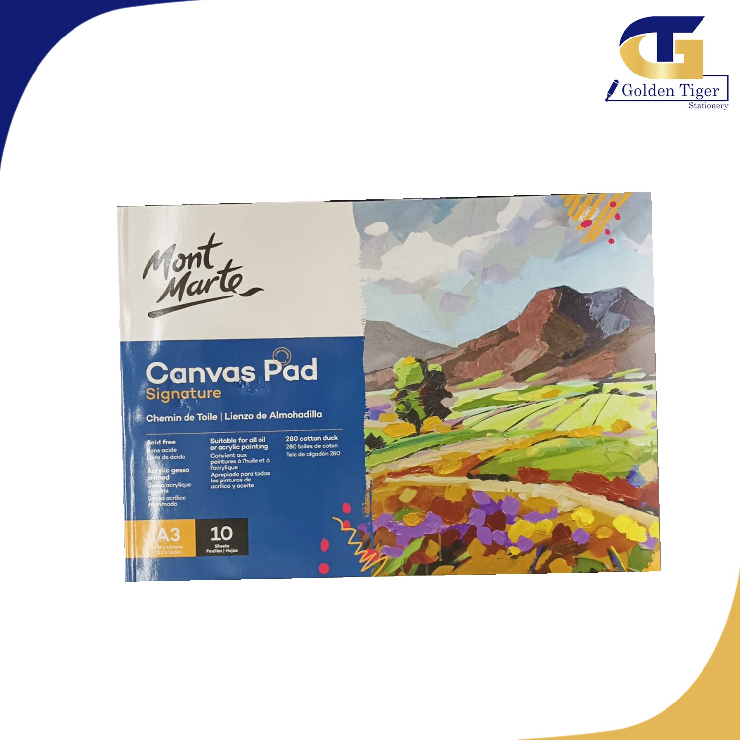 Mont Marte Canvas Pad A3/280g/10sheets (canvasစာအုပ်) 29.7x42cm
