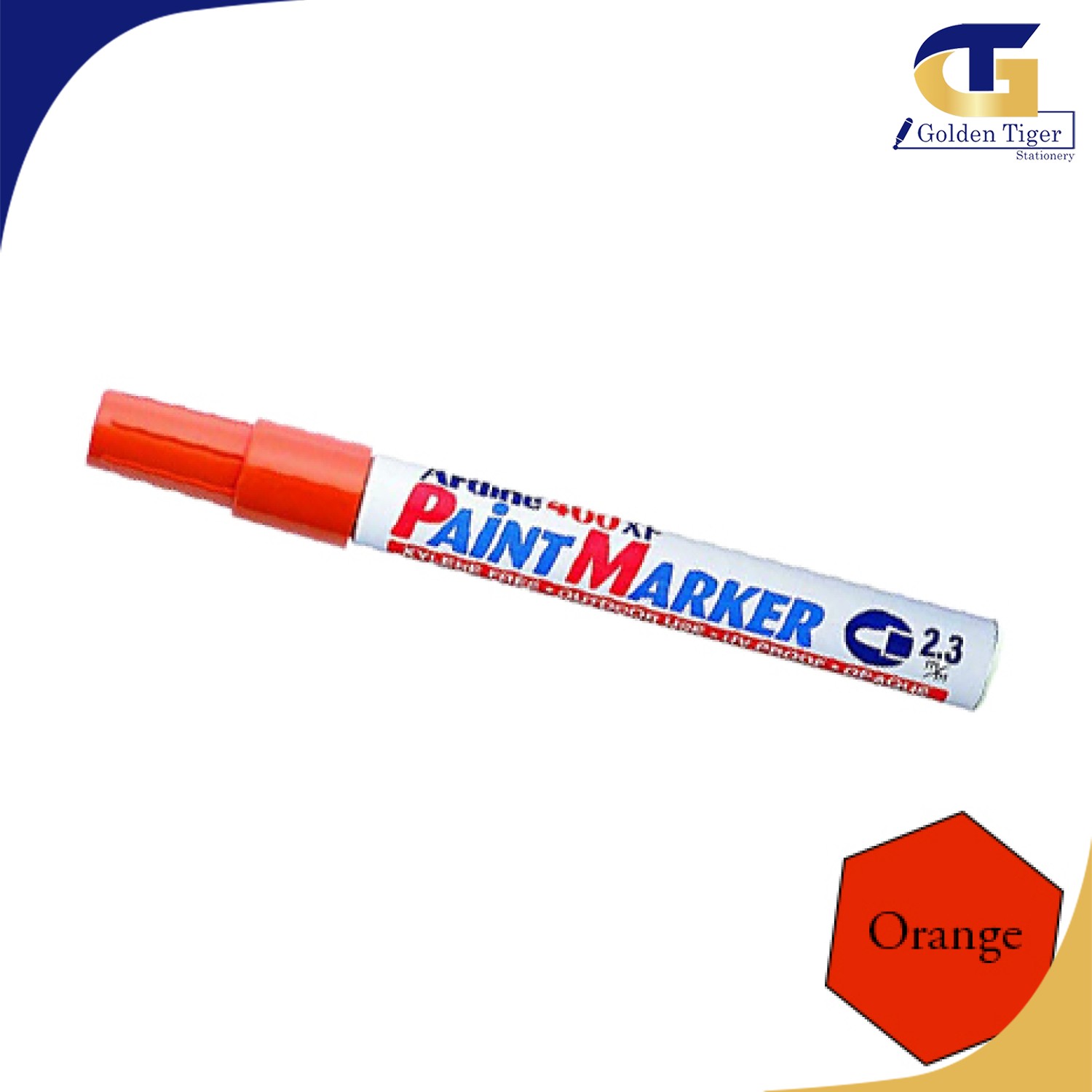 Artline Paint Marker Orange ( 400XF / 2.3mm Tip) Golden Tiger