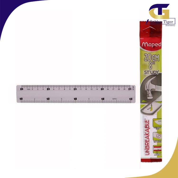 Maped Study Ruler Unbreakable 20cm (8")